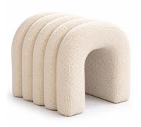 Relaxdays Pouf en tissu teddy