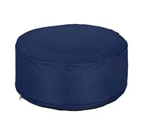 Relaxdays Pouf Gonflable, Tabouret Rond, H x D : 26 x 56 cm, pour extérieur (Jardin, Balcon, Camping), Bleu