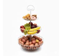 Relaxdays Présentoir à fruits 3 niveaux