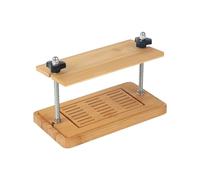 Relaxdays Presse à Tofu en Bambou et Acier Inoxydable, 17,5×25,5×14 cm, Vegan, Naturel