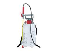 Relaxdays Pulvérisateur à Pression, 5 l, buse réglable, arrosage et Protection des Plantes, bandoulière, Blanc & Rouge