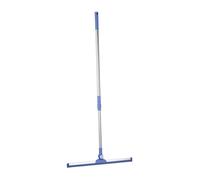 Relaxdays Raclette avec manche télescopique, HxL : 84-135x52 cm, lèvre en caoutchouc, acier inoxydable, argenté - bleu