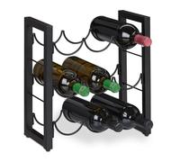 Relaxdays Range-bouteille 9 emplacements noir