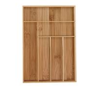 Relaxdays Range-couvert bambou 6 compartiments