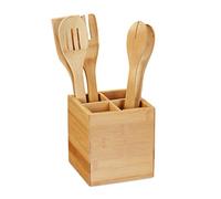 Relaxdays Range-couverts en bambou