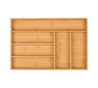 Relaxdays Range-couverts bambou 6 compartiments