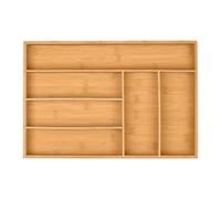 Relaxdays Range-couverts bambou 6 compartiments