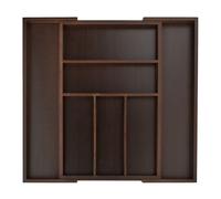 Relaxdays Range-couverts Bambou Marron Extensible