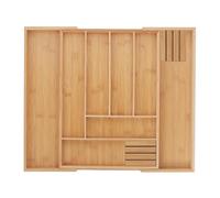 Relaxdays Range-couverts extensible en bambou