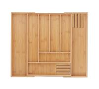 Relaxdays Range-couverts extensible en bambou