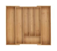 Relaxdays Range-couverts extensible en bambou