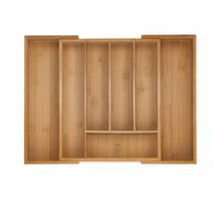 Relaxdays Range-couverts extensible en bambou