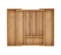 Relaxdays Range-couverts extensible en bambou
