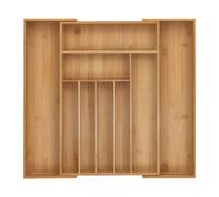 Relaxdays Range-couverts extensible en bambou