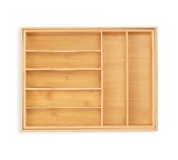 Relaxdays Range-couverts extensible en bambou