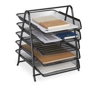 Relaxdays Range-documents avec 5 compartiments