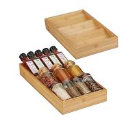 Relaxdays Range-épices pour le tiroir en lot de 2