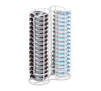 Relaxdays Rangement à Capsules, pour Jusqu’à 32 dosettes, H x L x P : 29 x 18 x 8,5 cm, Blanc