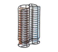 Relaxdays Porte-capsules pour 32 dosettes – Rangement 29×18×8,5 cm Noir
