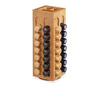 Relaxdays rangement capsule Cafissimo, rotatif, porte capsules Cafissimo, bambou, HLP: 40,5 x 14 x 14 cm, nature