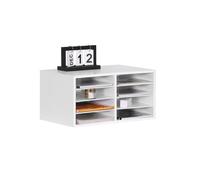 Relaxdays Rangement de documents en bambou 8 cases