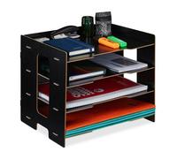 Relaxdays Rangement documents MDF 3 compartiments