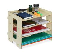 Relaxdays Rangement documents MDF 3 compartiments