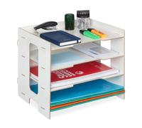 Relaxdays Rangement documents MDF 3 compartiments