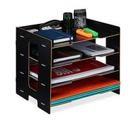 Relaxdays Rangement documents MDF 3 compartiments