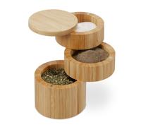 Relaxdays Rangement épices 3 compartiments bambou