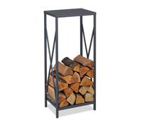 Relaxdays Rangement pour bûches en acier