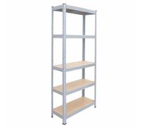 Relaxdays Rayonnage gris 5 niveaux