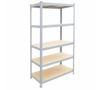 Relaxdays Rayonnage gris 5 niveaux