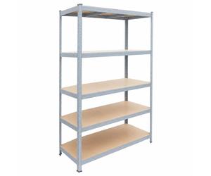 Relaxdays Rayonnage gris 5 niveaux