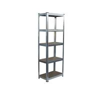 Relaxdays Rayonnage Lourd 5 Niveaux, 180x50x30 cm, jusqu'à 875 kg, Acier argenté, Cave/Garage