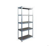 Relaxdays Rayonnage robuste, 5 niveaux, H x L x P : 180 x 60 x 30 cm, jusqu'à 875 kg, cave et garage, acier, argent