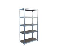 Relaxdays Étagère Robuste en Acier, 5 Niveaux, H 180 x L 90 x P 40 cm, supporte 875 kg, Argent, Cave & Garage