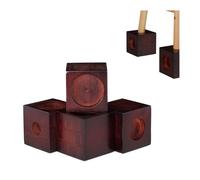 Relaxdays Rehausseurs de meuble bambou lot de 4