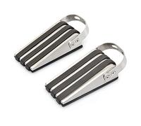 Relaxdays Relaxdays 10017902 lot de 2 butoirs de porte plat Argenté