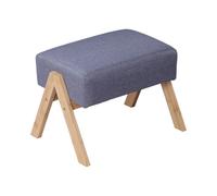 Relaxdays Repose-pieds bambou & tissu