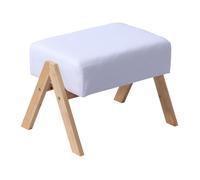 Relaxdays Repose-pieds bambou & tissu