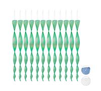 Relaxdays Répulsif d’Oiseaux Spirale Vent, Jeu de 12, Reflets, Balcon et Jardin, 40 cm, dissuasif, Vert
