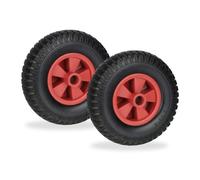 Relaxdays Roue de brouette 2.50-4 en lot de 2