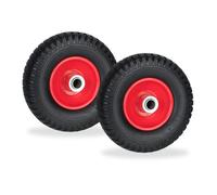 Relaxdays Roue de brouette 2.50-4 en lot de 2
