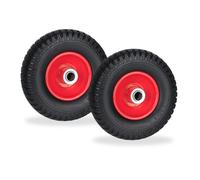 Relaxdays Roue de brouette 2.50-4 en lot de 2