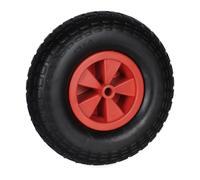 Relaxdays Roue de brouette 4.00-6 noir et rouge