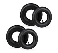 Relaxdays Roue de brouette avec chambre à air, lot de 2 pneus de rechange 4.00-6, pneumatiques, jusqu’à 136 kg, noir