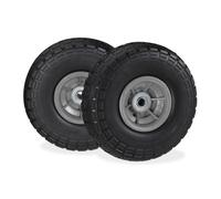 Relaxdays Roues de diable PU jeu de 2 4.1/3.5-4