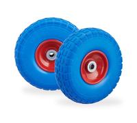 Relaxdays Roue pour diable PU en jeu de 2