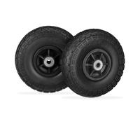 Relaxdays Roues de diable PU noir lot de 4